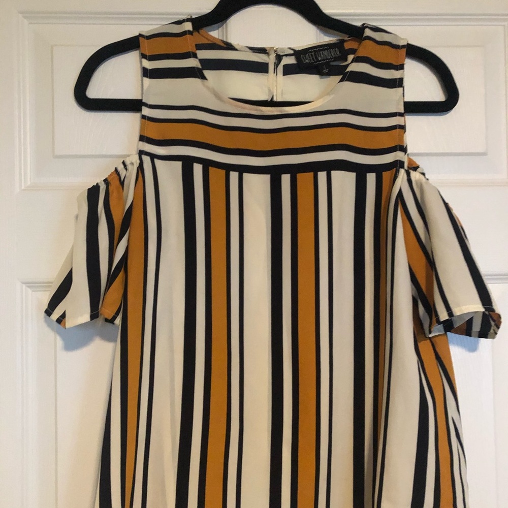 Striped off the shoulder top